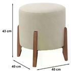 Puf Puff Para Sala Lhor Linho Bege Rm