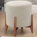 Puf Puff Para Sala Lhor Linho Bege Rm