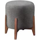 Puf Puff Para Sala Lhor Linho Cinza Rm