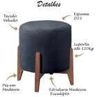 Puf Puff Para Sala Lhor Veludo Azul Rm