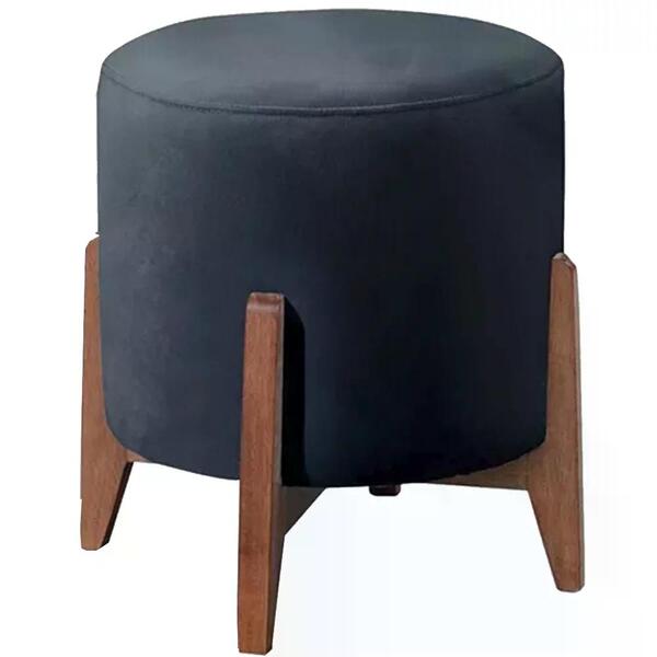 Puf Puff Para Sala Lhor Veludo Azul Rm