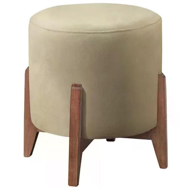 Puf Puff Para Sala Lhor Veludo Bege Rm