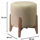 Puf Puff Para Sala Lhor Veludo Bege Rm