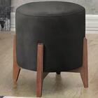 Puf Puff Para Sala Lhor Veludo Preto Rm