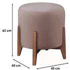 Puf Puff Para Sala Lhor Veludo Rose Rm