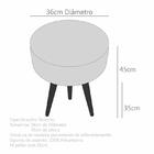 Pufe Detroit Redondo Folhas Tropicais Com Pé Palito