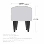 Pufe Lucca Redondo Ondas Laranja Suprema