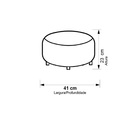 Pufe Luxo Decorativo Redondo Assis Suede Azul Marinho - Papal