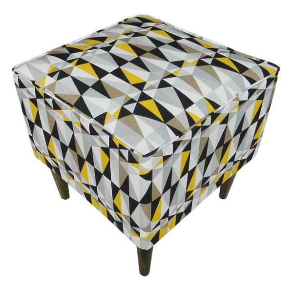 Pufe Milão Impermeável Geométrica Colorida Pé Palito
