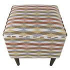 Pufe Milão Impermeável Maragogi Zig Zag Colorido Pé Palito