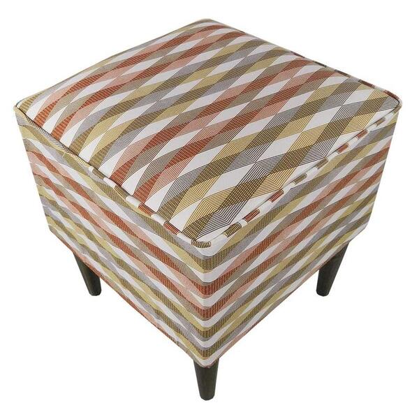 Pufe Milão Impermeável Maragogi Zig Zag Colorido Pé Palito