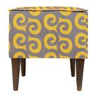 Pufe Milão Suede Ondas Laranja Suprema