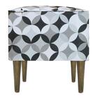 Pufe Milão Suede Vitral Cinza Suprema