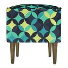 Pufe Milão Suede Vitral Verde Suprema