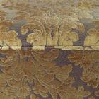 Pufe Milão Urby Jacquard Brocado Dourado Pés Palito