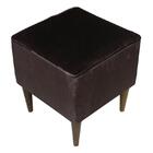 Pufe Milão Veludo Marrom Liso