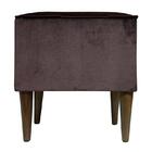 Pufe Milão Veludo Marrom Liso