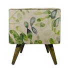 Pufe Modena Acácia Pé Palito Inclinado