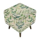 Pufe Modena Acácia Pé Palito Inclinado