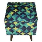 Pufe Modena Suprema Círculos Pé Palito Inclinado