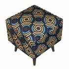 Pufe Modena Suprema Entrelace Círcular Pé Palito Inclinado