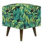 Pufe Modena Suprema Folhas Pé Palito Inclinado