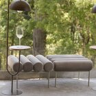 Pufe Rolinho Veludo Linee Terracota