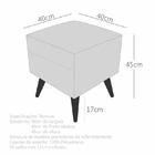 Pufe Virginia Factor Cinza Com Bolso Pé Palito Inclinado