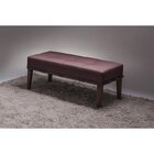 Puff 100cm Pés Imbuia Livia Moderno Rosa