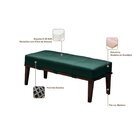 Puff 100cm Pés Imbuia Livia Moderno Verde