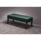 Puff 100cm Pés Imbuia Livia Moderno Verde