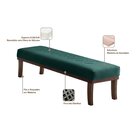 Puff 100cm Pés Imbuia Theo  Verde