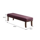 Puff 140cm Pés Imbuia Theo  Rosa