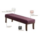 Puff 140cm Pés Imbuia Theo  Rosa