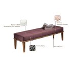 Puff 140cm Pés Mel Livia  Rosa