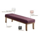 Puff 140cm Pés Mel Theo  Rosa