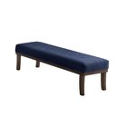 Puff 160cm Pés Imbuia Theo  Azul