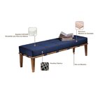 Puff 160cm Pés Mel Livia  Azul