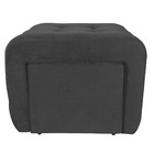 Puff 2 Em 1 Brenda Suede Grafite - D'classe Decor