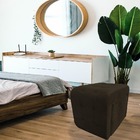 Puff 2 Em 1 Brenda Suede Marrom - D'classe Decor