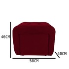 Puff 2 Em 1 Brenda Suede Marsala - D'classe Decor
