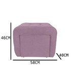 Puff 2 Em 1 Brenda Suede Rosa Bebê - D'classe Decor