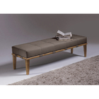 Puff 3 Lugares Livia 160cm Sfn Marrom E Natural