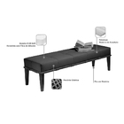 Puff 3 Lugares Livia 160cm Sfn Marrom E Natural