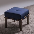 Puff 45cm Pés Imbuia Livia  Azul