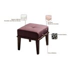 Puff 45cm Pés Imbuia Livia  Rosa