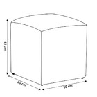 Puff 45x35x35 Veludo Marrom - Móveis Digital