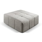 Puff  Para Sala De Estar Bouclé Cinza