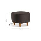 Puff Acalanto Com Tecido Poliéster - Preto