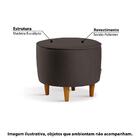 Puff Acalanto Com Tecido Poliéster - Preto